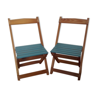 Two folding chairs