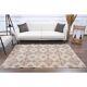 1970s Turkish Oushak Handmade Wool Cotton Beige Area Rug 134x211