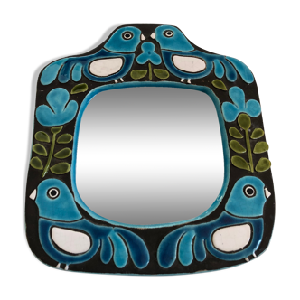 Ceramic wall mirror Mithe Espelt 25x23cm
