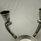 Reed - barton art deco glass-cut silver metal candlestick