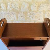 Vintage side table with magazine rack, 1960s