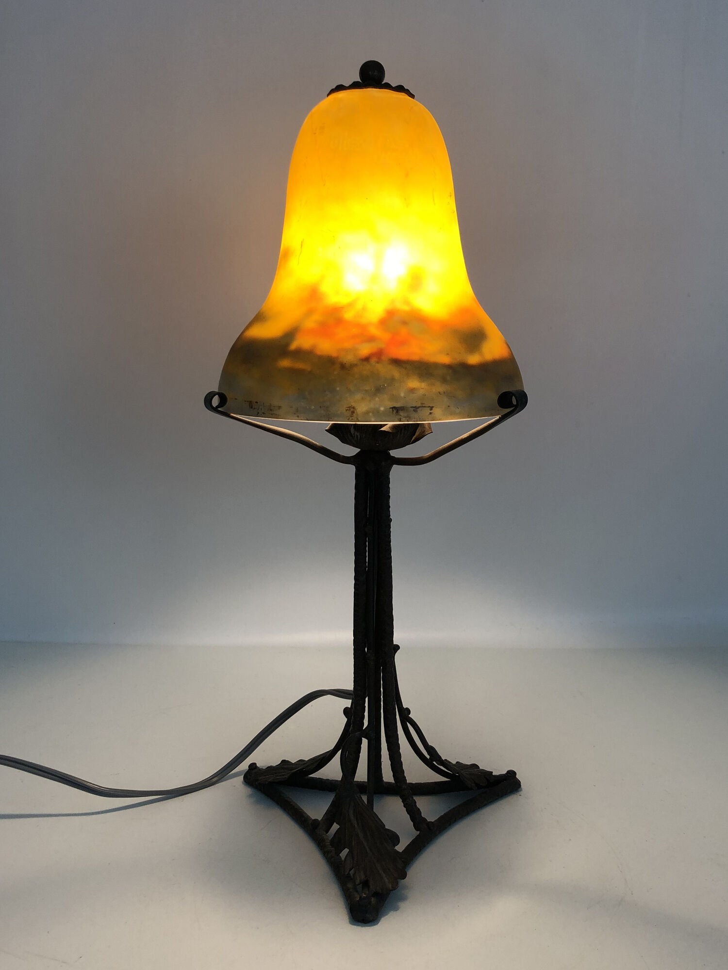 Vintage Art Deco desk lamp by Muller Frères Lunéville, 1930s