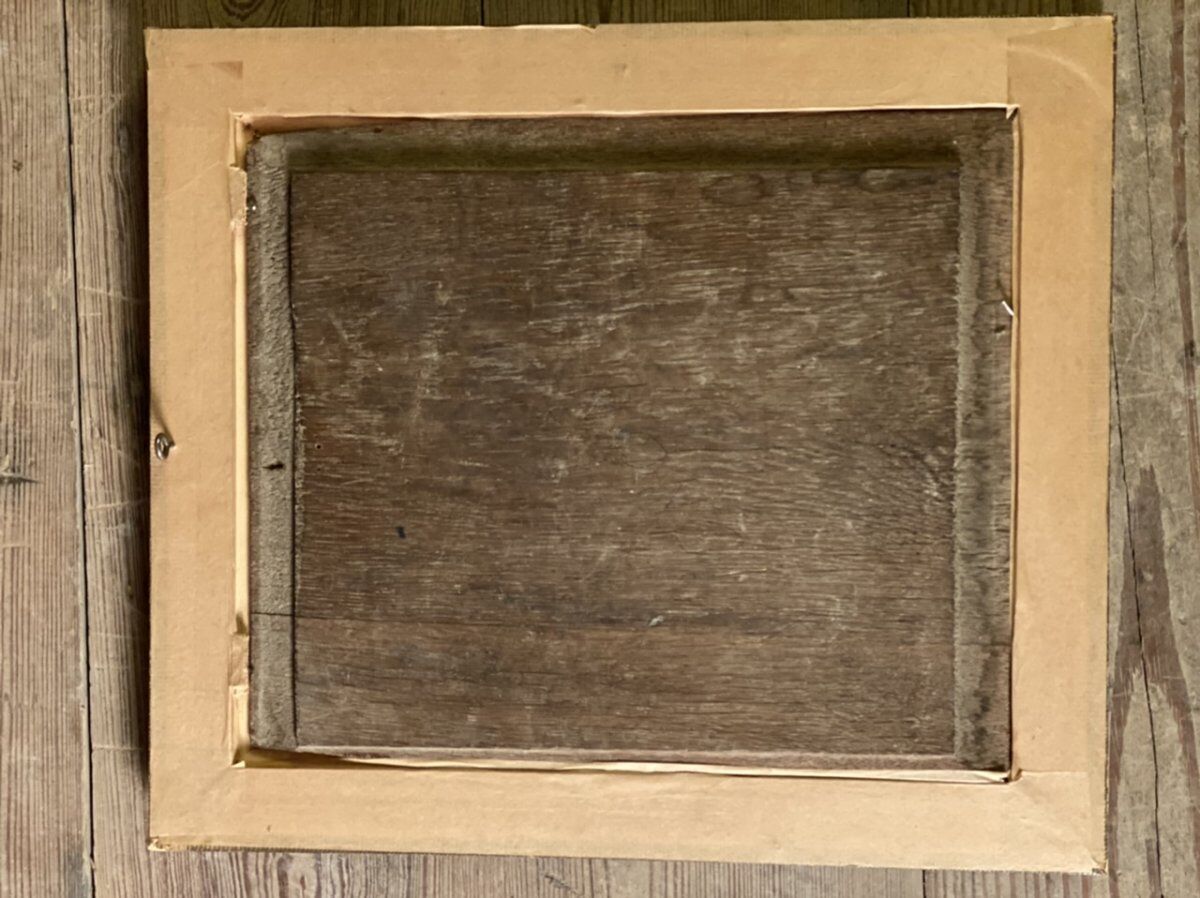 Fragment of an oil on panel, 18th century