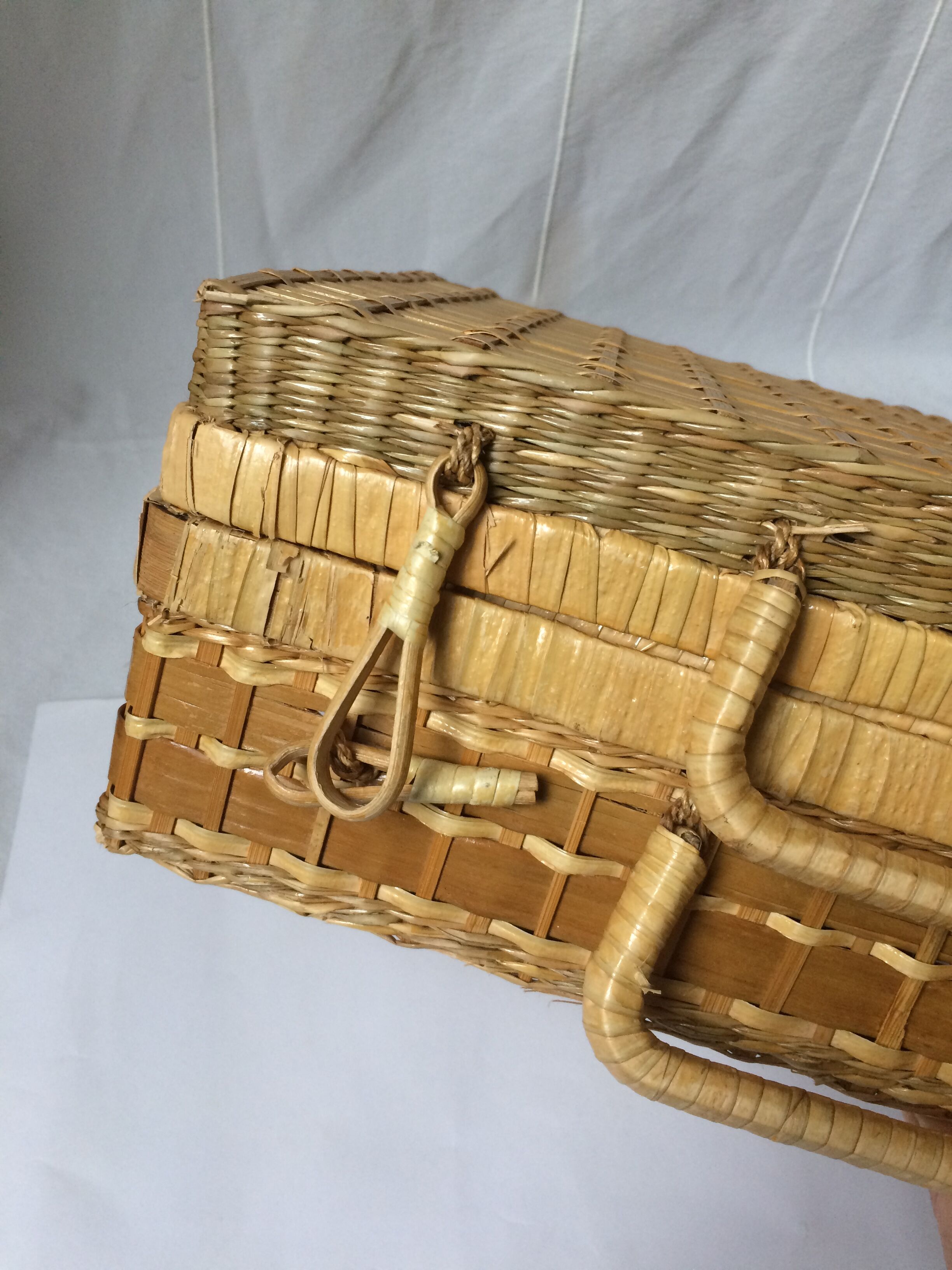 Vintage rattan/wicker case
