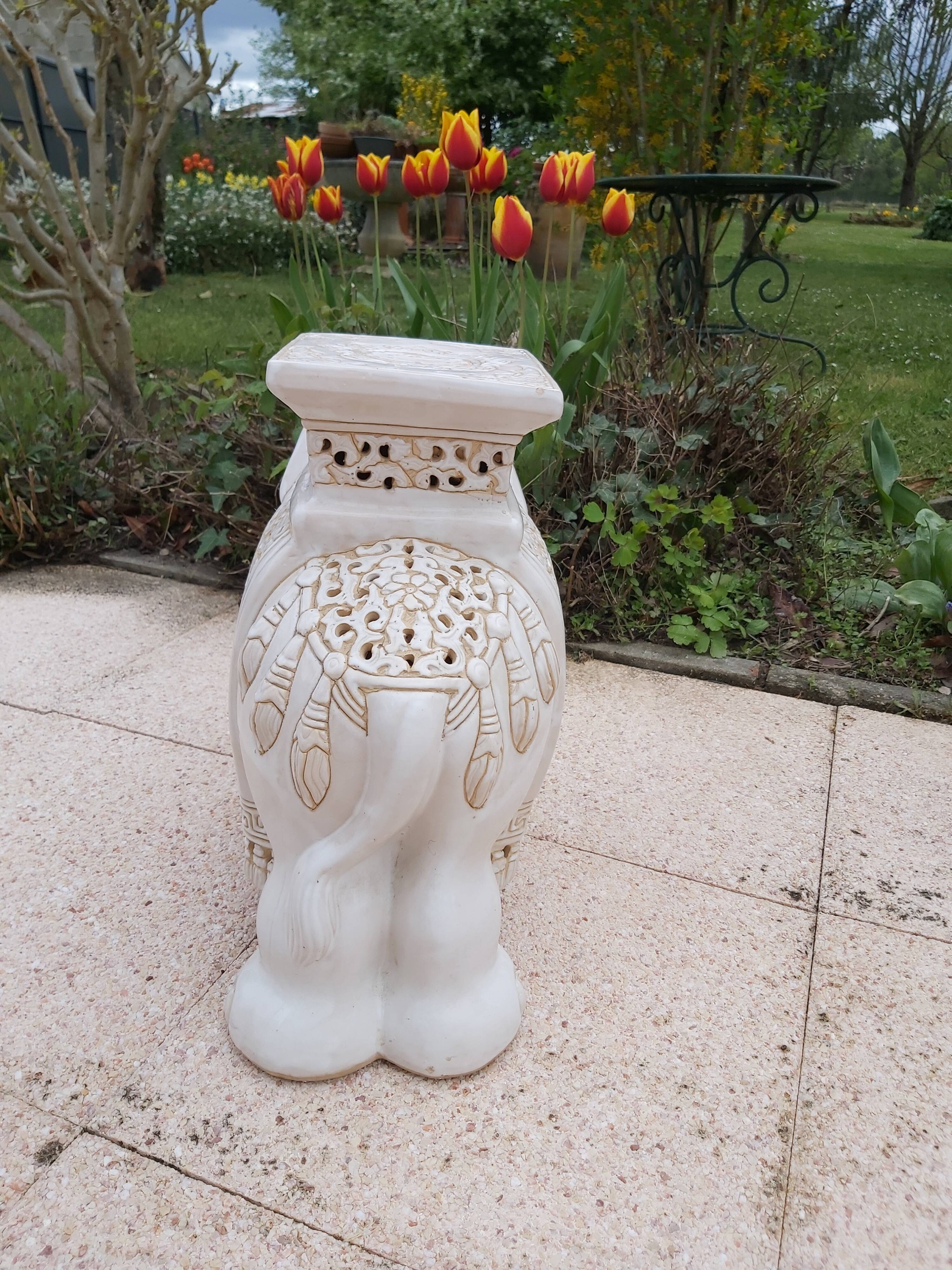 Ceramic elephant plant holder