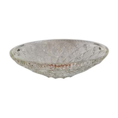 Coupe à fruits en verre ciselé