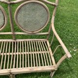 Old rattan sofa