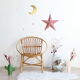 Adult-sized rattan shell chair