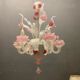 Venetian Murano glass flower chandelier, 1960s