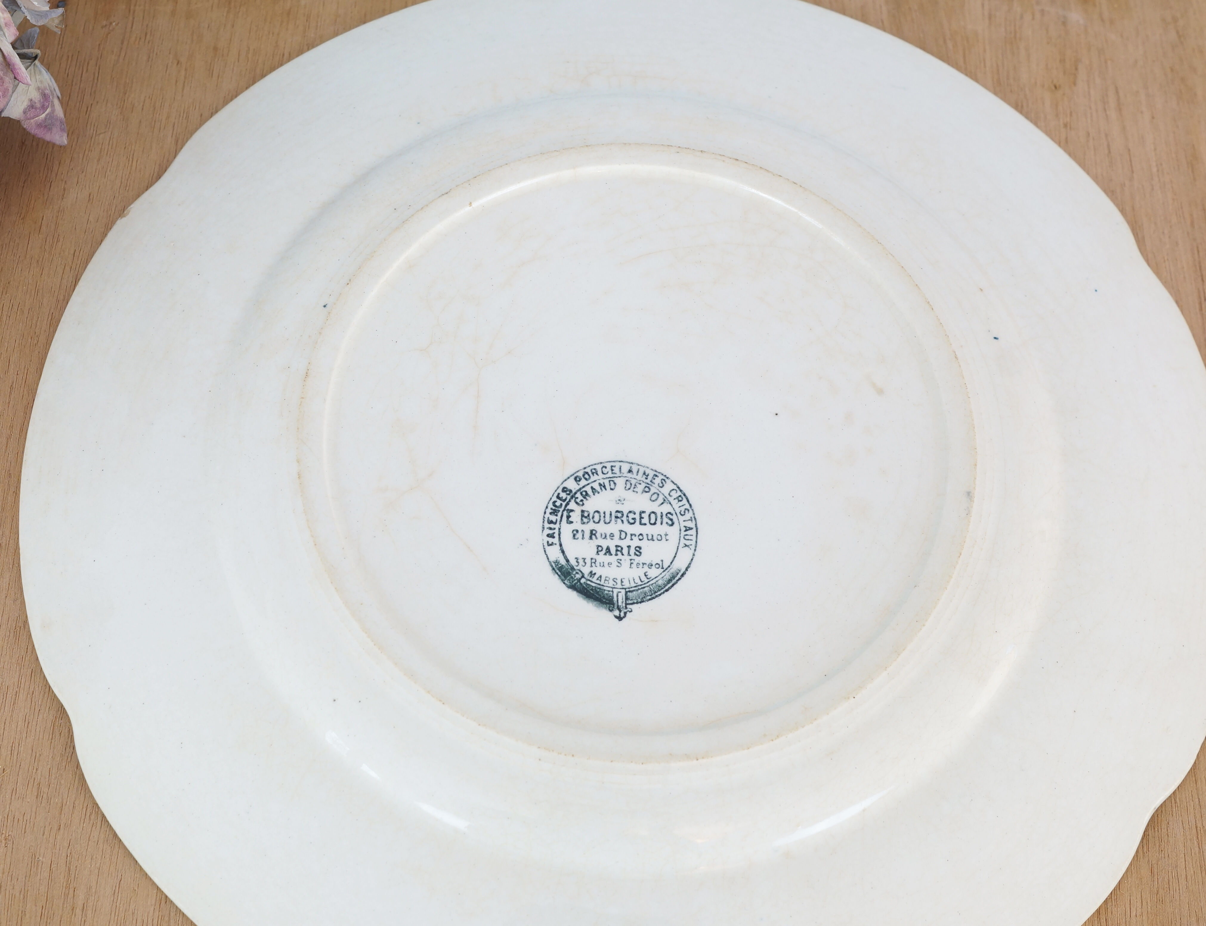 Large plate or serving dish Terre de fer Grand Dépôt E.Bourgeois