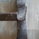 Paire de chenets anciens en fer forgé