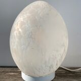 Lampe oeuf en verre blanc, 1970