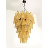 Lustre en cascade en verre de murano « rondini » en or