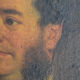 Portrait 19th oil on canvas painting by Eugene Renouard 1866