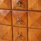Vintage rustic buffet veneered in oak, Italy, 1950s.