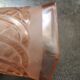 Applique ancienne tulipe pâte de verre rose art déco métal argenté  1930 tbe col de cygne