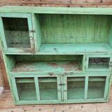 Antique merchant's shelf, Burmese teak sideboard