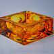 Orange ice cube ashtray by Antonio Imperatore, Murano glass, Italy, 1970
