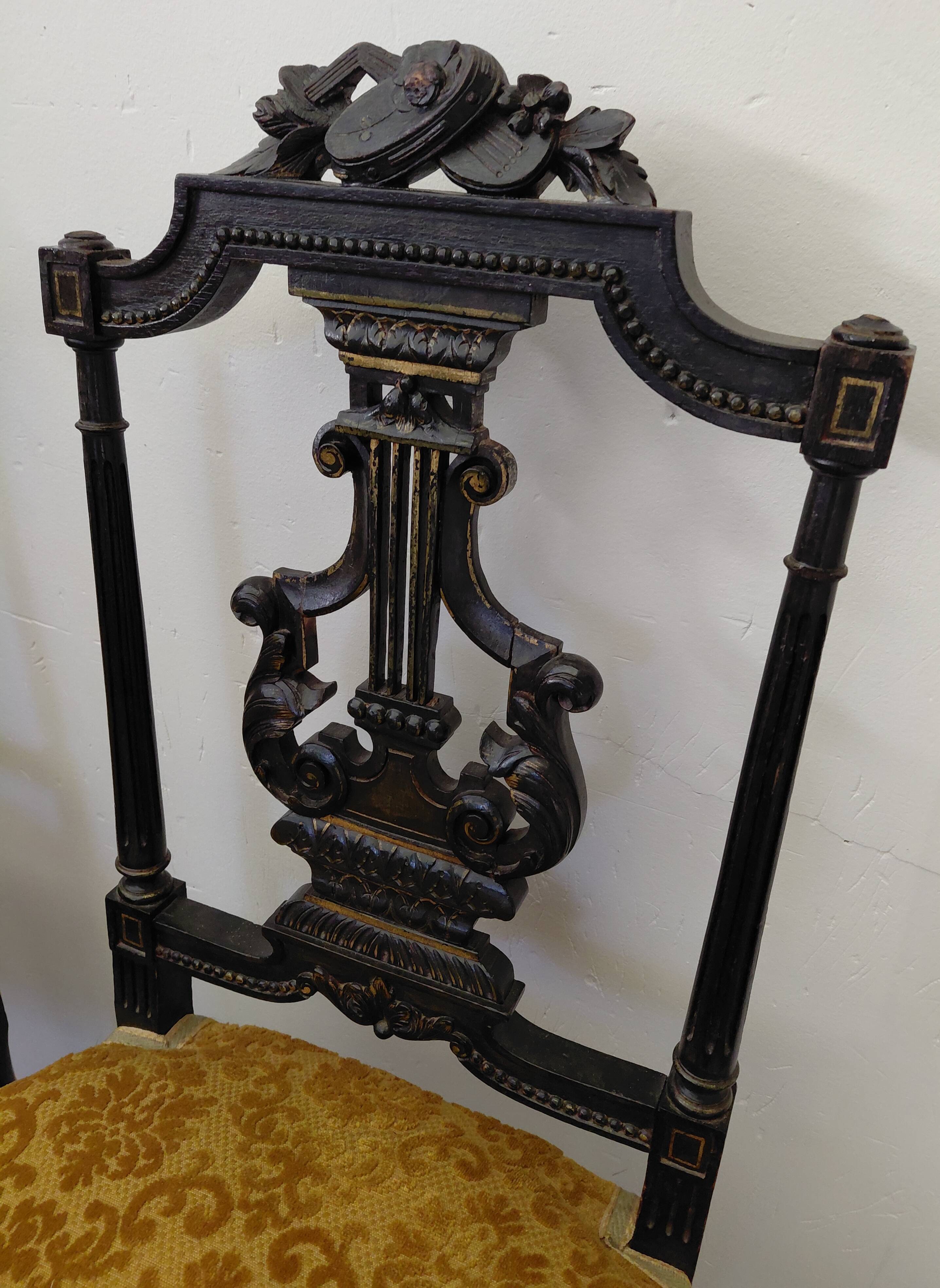 Pair of musical chairs, 19th century