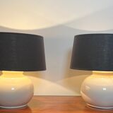 Pair of ceramic lamps