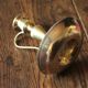 Brass candle holder cellar rat