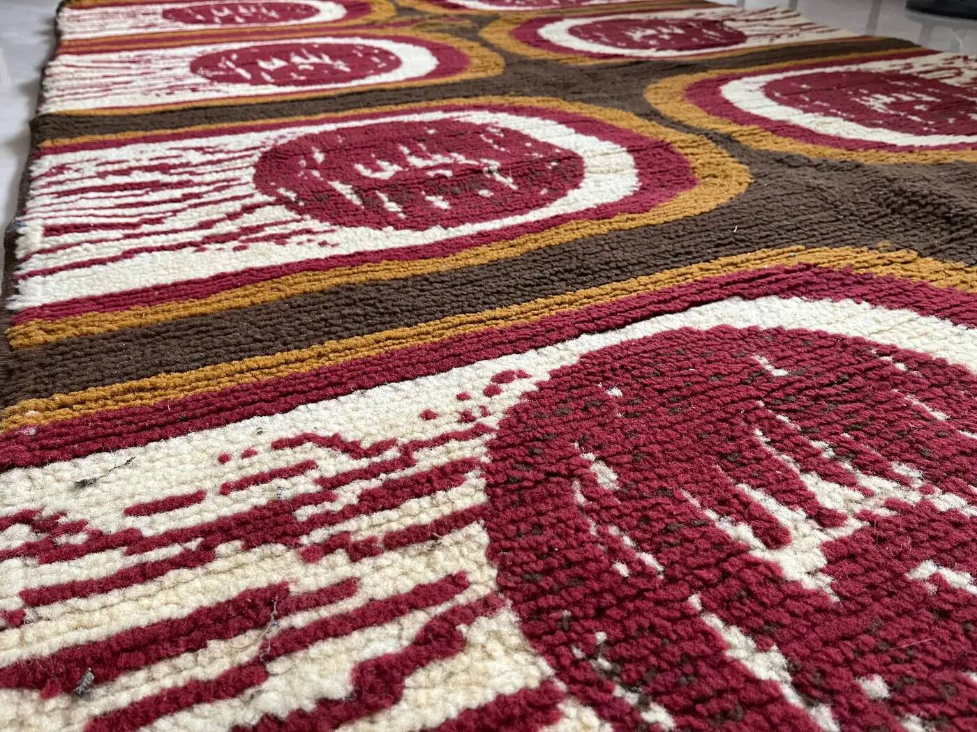 Design Scandinavian vegan friendly carpet / rug in EGE RYA style, around 1970s