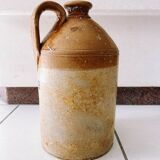 Old british rum jug 19th in stoneware