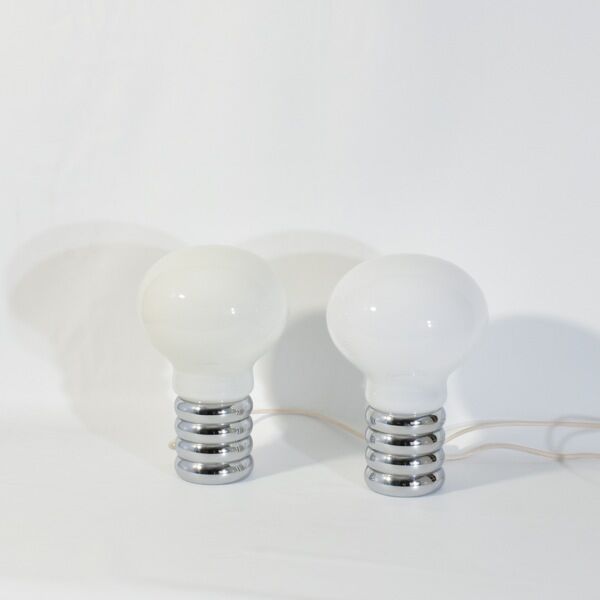 Pair of Bulb lamps from Ingo Maurer, Murano