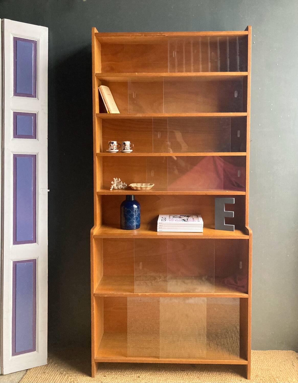 Scandinavian honey glazed bookcase