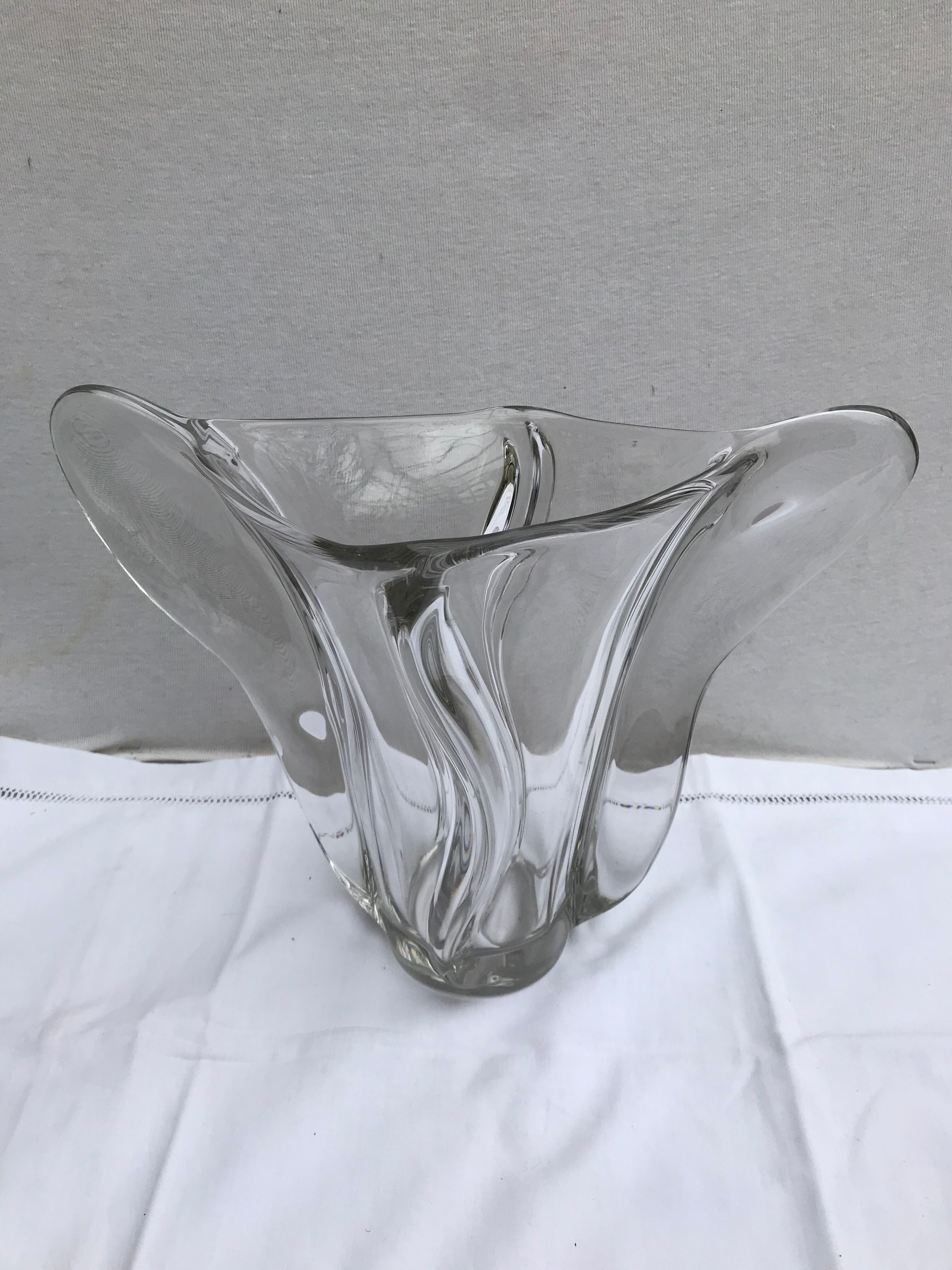 Ancient vase shape cut glass mold transparent design vintage