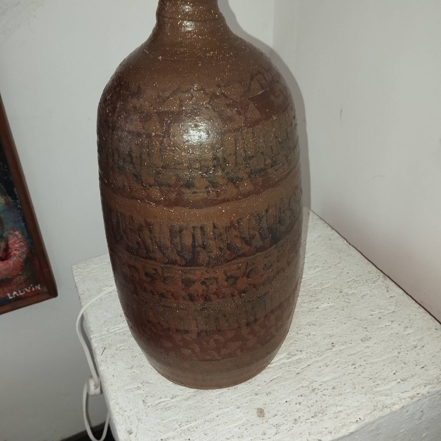 Volkoff Vallauris sandstone lamp 1950s