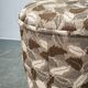 1930s Czechoslovak Art Deco Upholstered Round Tabouret Stool