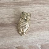 Vintage owl brass paper or mail clip