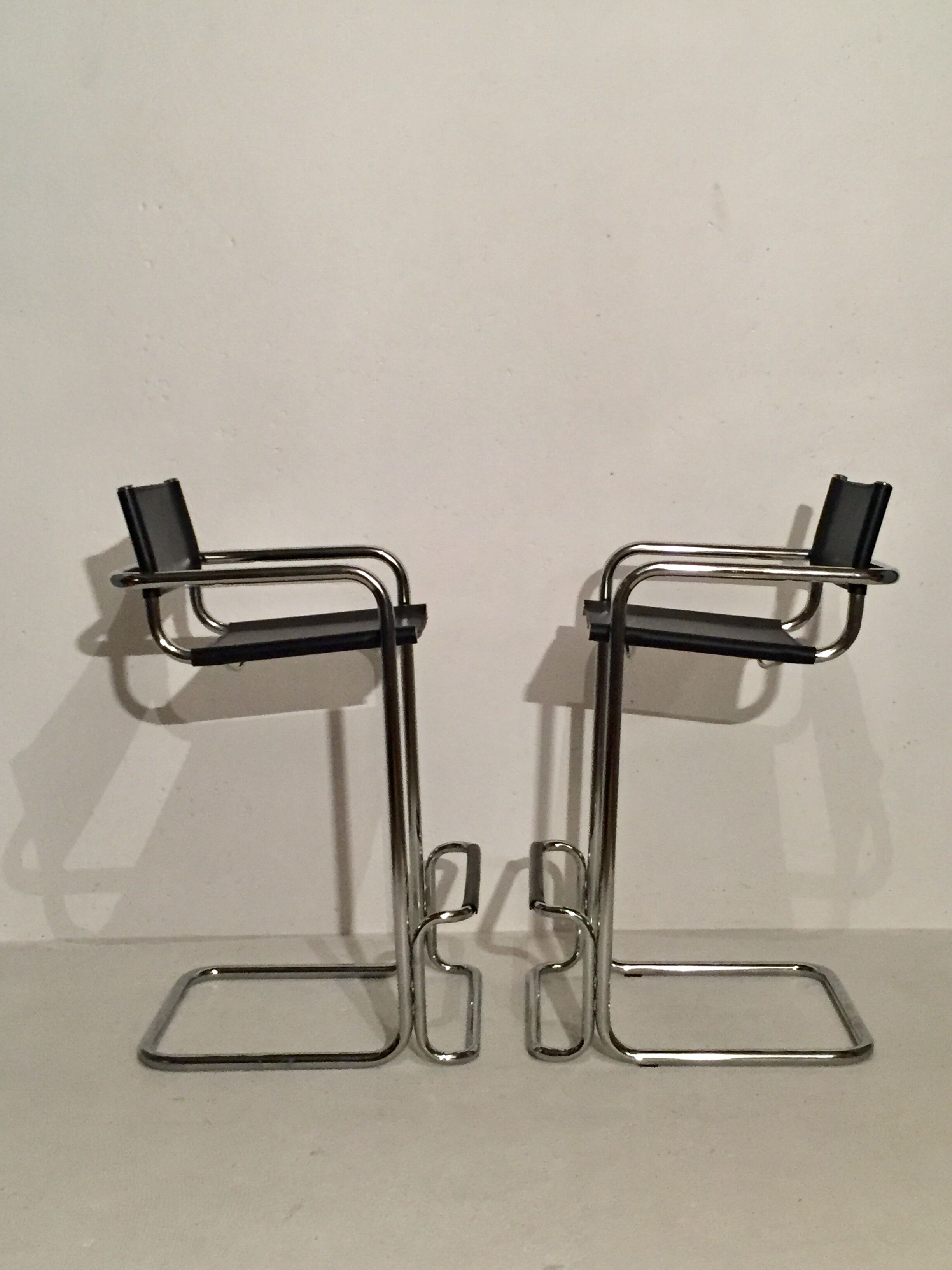 Pair of Cantilever Mart Stam bar stools