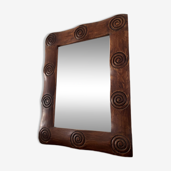 Miroir ethnique en bois
