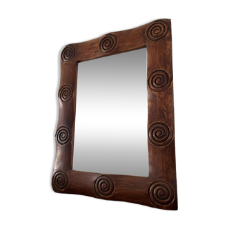 Ethnic wooden mirror