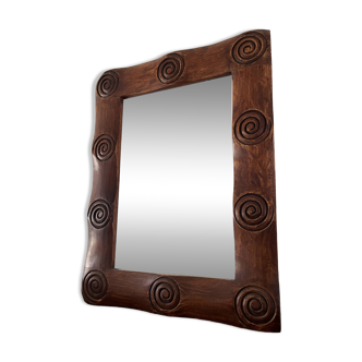Miroir ethnique en bois