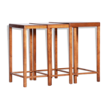 Brown Jan Vanek pull out tables made in 1930s Czechia