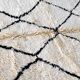 Berber carpet Beni Ouarain white 230 x 140 cm
