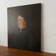 Antique Oil Painting on Canvas With Frame "Portrait of Noble Lady