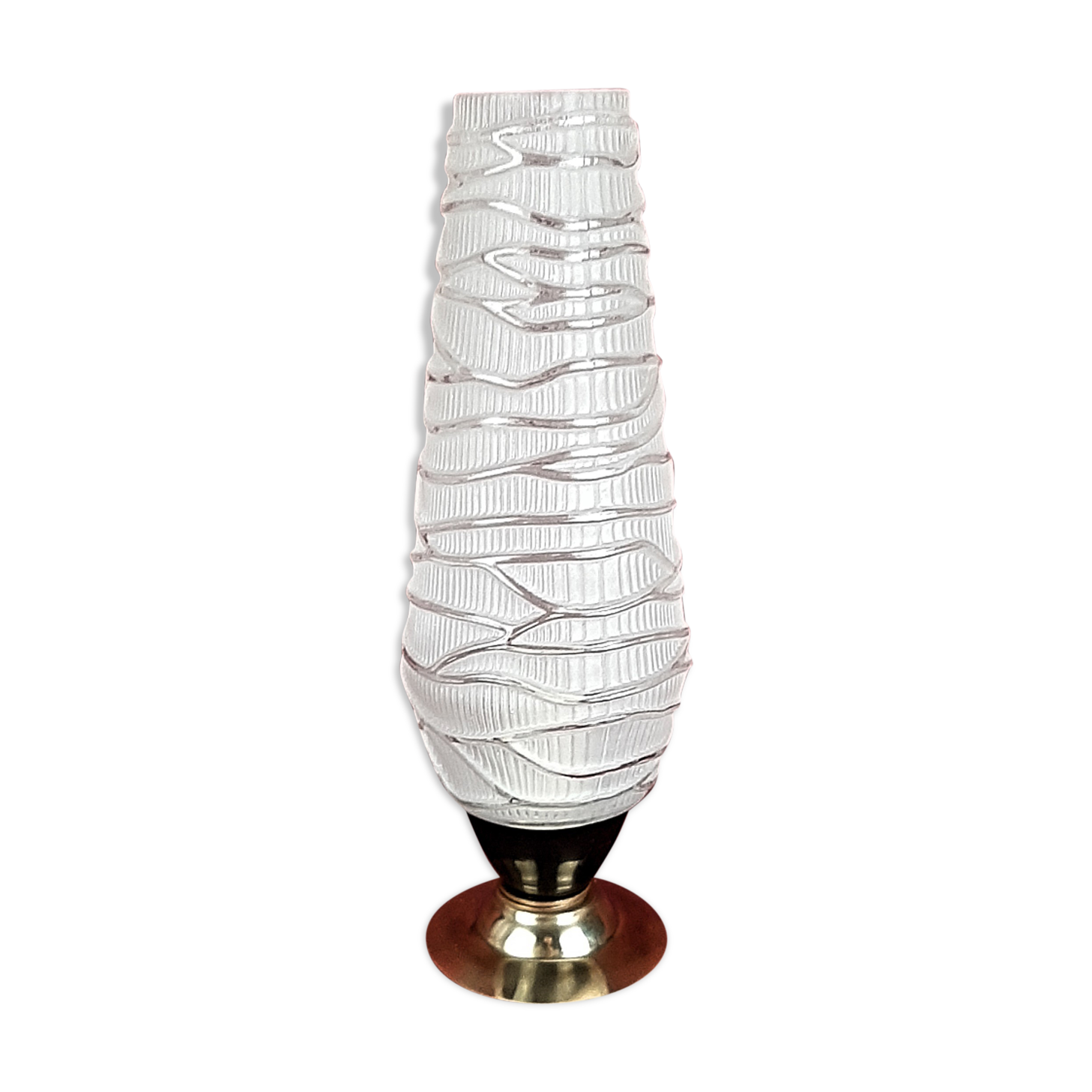 Mid Century Modern lamp French c 1960s see chandelier with the same glassware