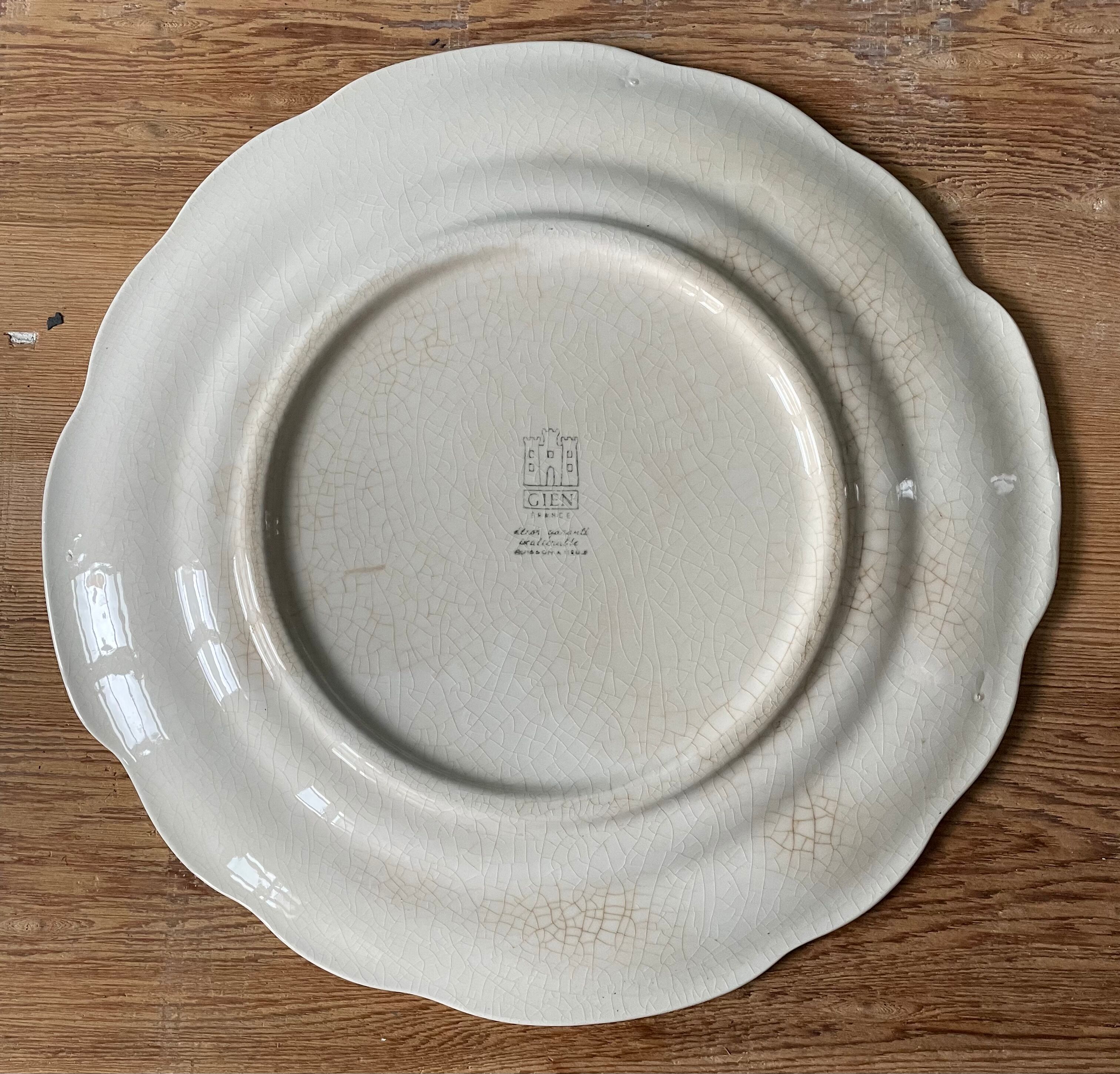 Old earthenware dish of Gien