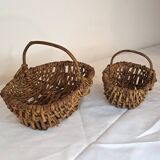 Duo of small rustic rattan baskets – Natural spirit & country decor