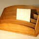 Letter holder, wooden mail holder from the 1950s
