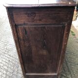 Buffet Louis XV ancien en chêne massif à 2 tiroirs et 2 portes