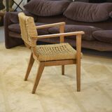 Armchair by Adrien Audoux and Frida Minet for Vibo Vesoul 1940s