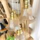 Vintage tulip lamps in customizable iridescent glass