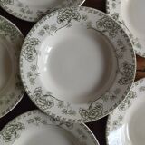 "Palmyra" - 6 deep plates, ironstone Sarreguemines