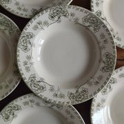 « Palmyre » - 6 assiettes creuses terre de fer Sarreguemines