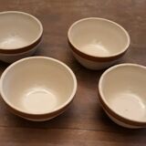 Set of 4 stoneware ramekins Gien, 80s